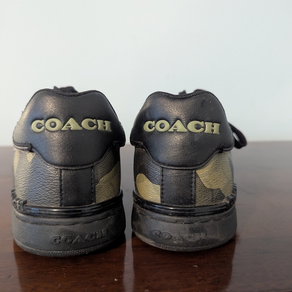 Coach Camouflage Green and Black Sneakers - Picture 3 of 8